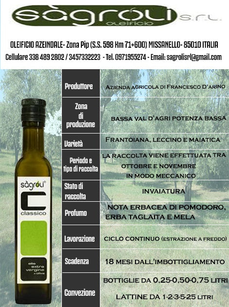 Olio extravergine sàgroli