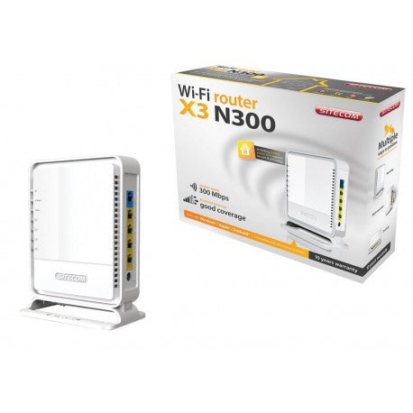 Sitecom Wireless Router N300 X3 - X-Series 2.0 - Including Sitecom Cloud Security, Bianco