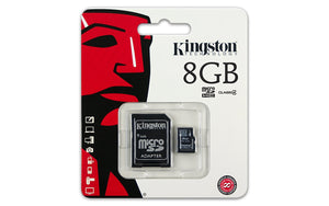 Kingston SDC4/8GB Memoria MicroSDHC con Adattatore SD, 8 GB, Class 4