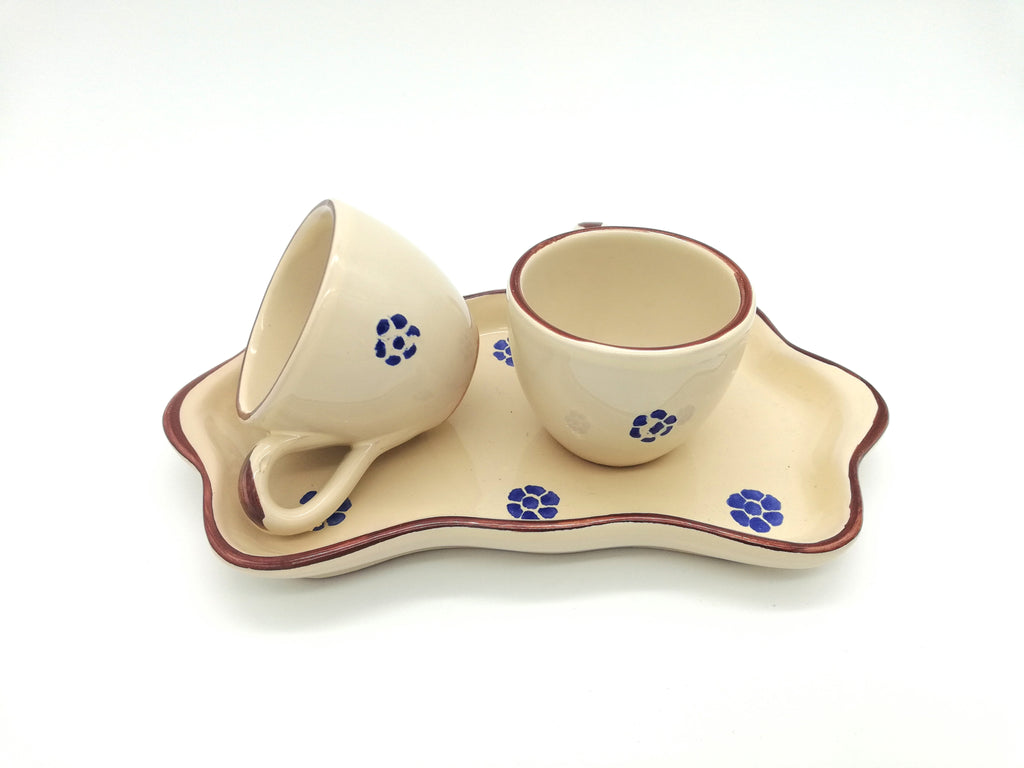 Set caffè - 2 tazzine e un vassoio